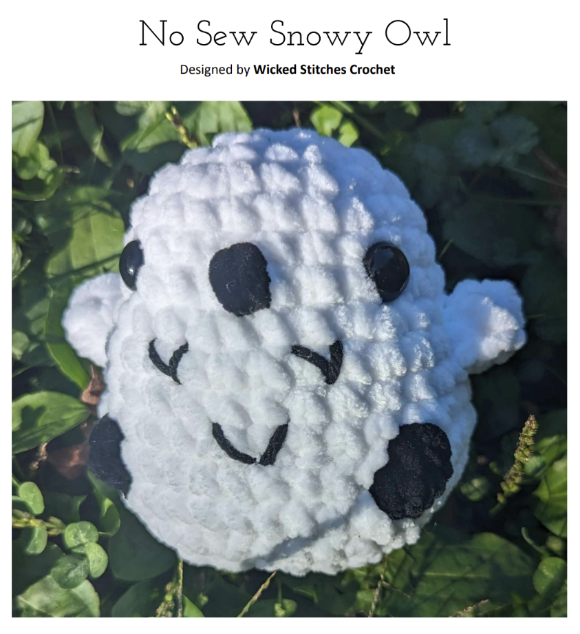 No Sew Snowy Owl PATTERN