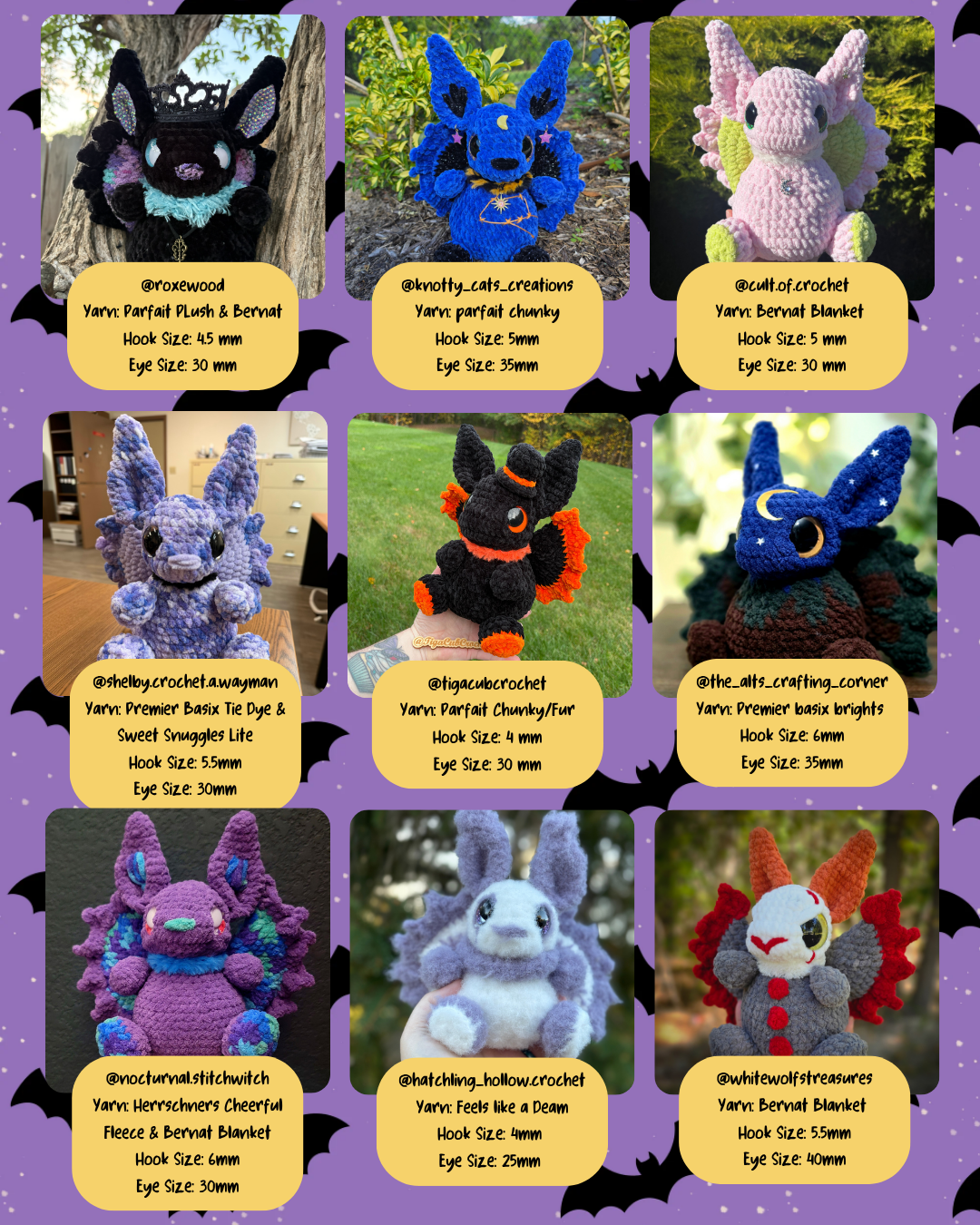 Shadow the Bat Dumplin PATTERN