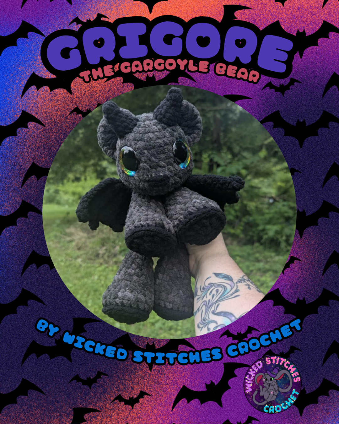 Grigore the Gargoyle Bear PATTERN