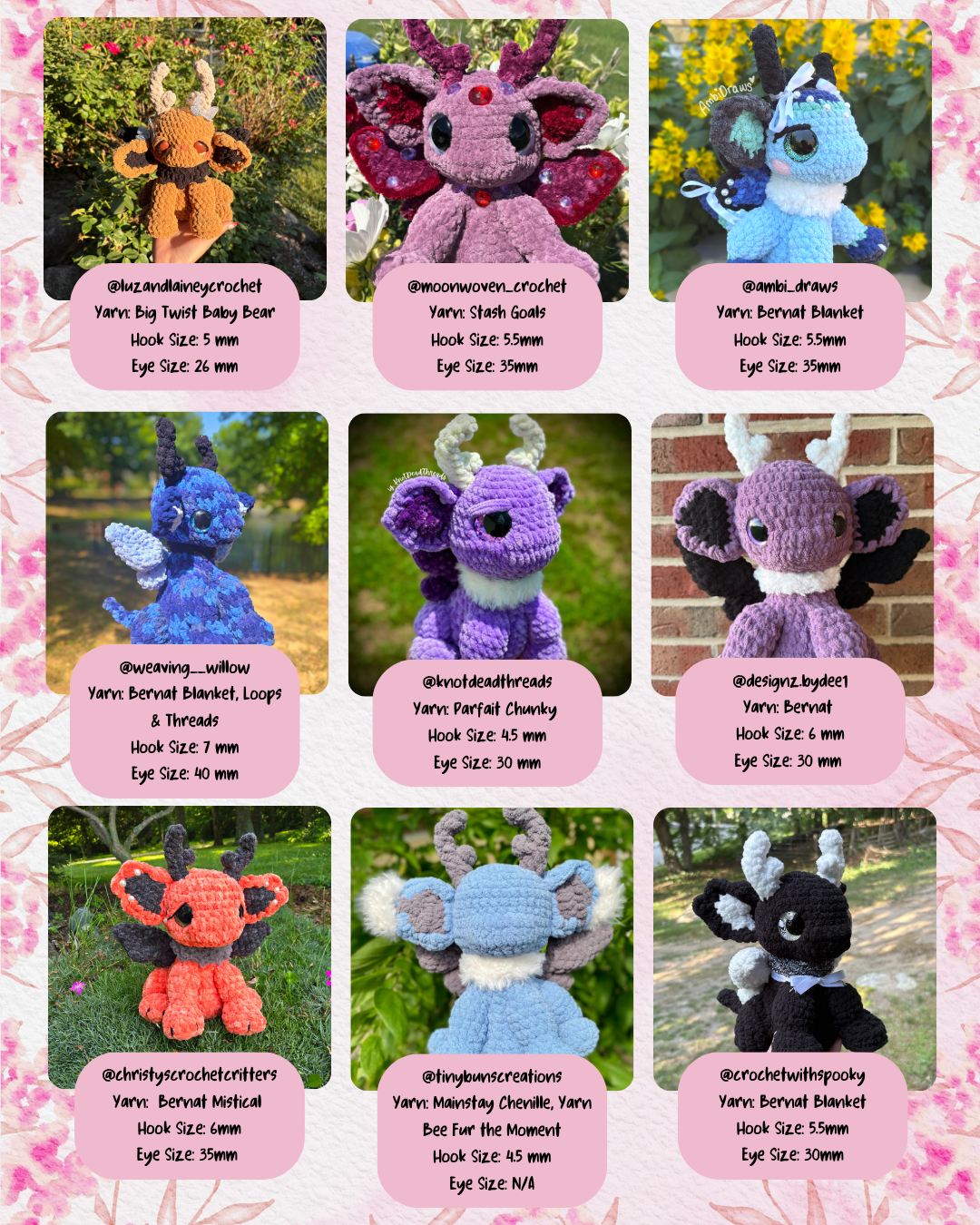Hyacinth the Butterfly Dragon PATTERN