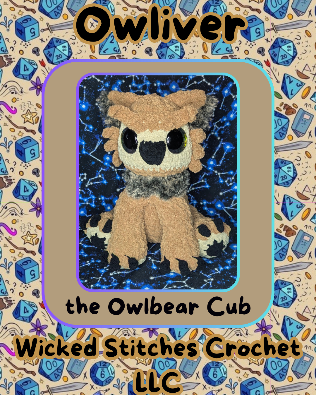 Owliver the Owlbear Cub PATTERN
