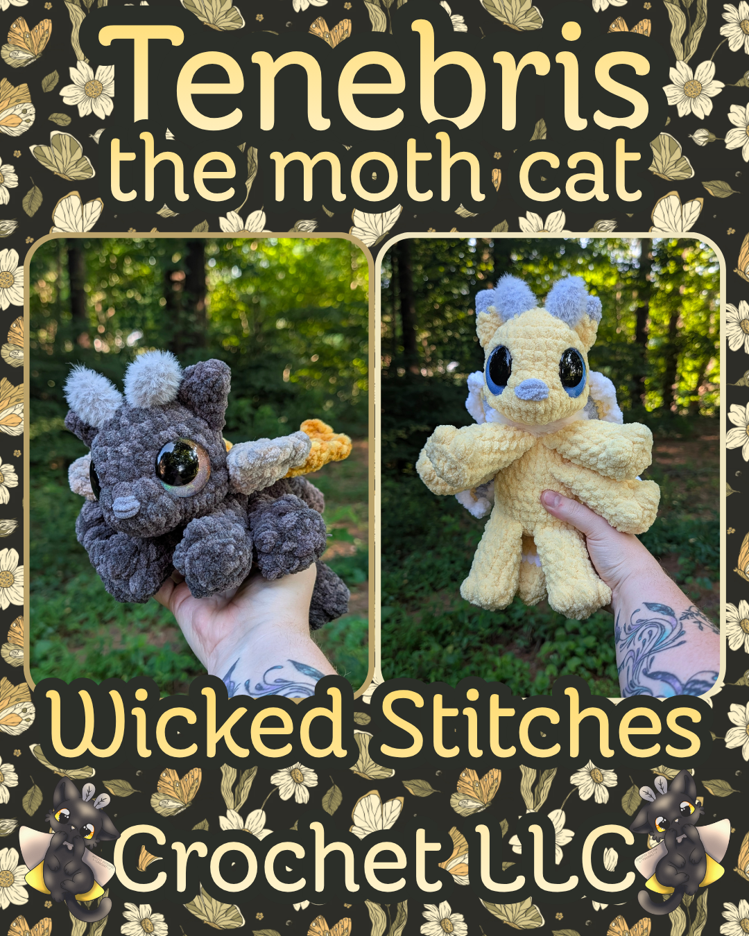 Tenebris the Moth Cat PATTERN